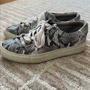 J Slides Snakeskin Pattern Sneakers
